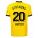 Borussia Dortmund Marcel Sabitzer #20 Hjemmedrakt 2023-24 Kortermet